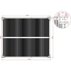 Pergola Bioclimatique Aluminium Anthracite 10,80m² Toit Avec Lames Ovales Aluminium + Rideau Gris Pour Côté 3m HABRITA -Mobilier De Jardin pergola bioclimatique aluminium anthracite 1080m toit avec lames ovales aluminium rideau gris pour cote 3m habrita 2