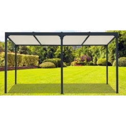Pergola Bioclimatique Aluminium Anthracite 21,52m² + Toit Avec Lames Ovales écru HABRITA 8 Pergola Bioclimatique Aluminium Anthracite 21,52m² + Toit Avec Lames Ovales écru HABRITA -Mobilier De Jardin pergola bioclimatique aluminium anthracite 2152m toit avec lames ovales ecru habrita 2