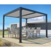 Pergola Bioclimatique Autoportante 300x300cm Lames 13cm - Gris - DENVER - Couleurs Du Monde