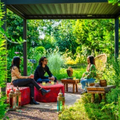 Pergola Bioclimatique Autoportante En Alu Anthracite 3.6x3.6m Ombrea -Mobilier De Jardin pergola bioclimatique autoportante en alu anthracite 36x36m ombrea 2