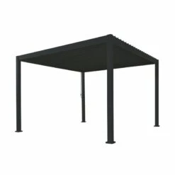Pergola Bioclimatique Autoportante En Alu Anthracite 3.6x3.6m Ombrea -Mobilier De Jardin pergola bioclimatique autoportante en alu anthracite 36x36m ombrea 3