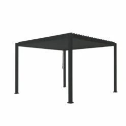 Pergola Bioclimatique Autoportante En Alu Anthracite 3.6x3.6m Ombrea -Mobilier De Jardin pergola bioclimatique autoportante en alu anthracite 36x36m ombrea 4