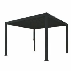 Pergola Bioclimatique Autoportante En Alu Anthracite 3x3m Ombrea -Mobilier De Jardin pergola bioclimatique autoportante en alu anthracite 3x3m ombrea 3