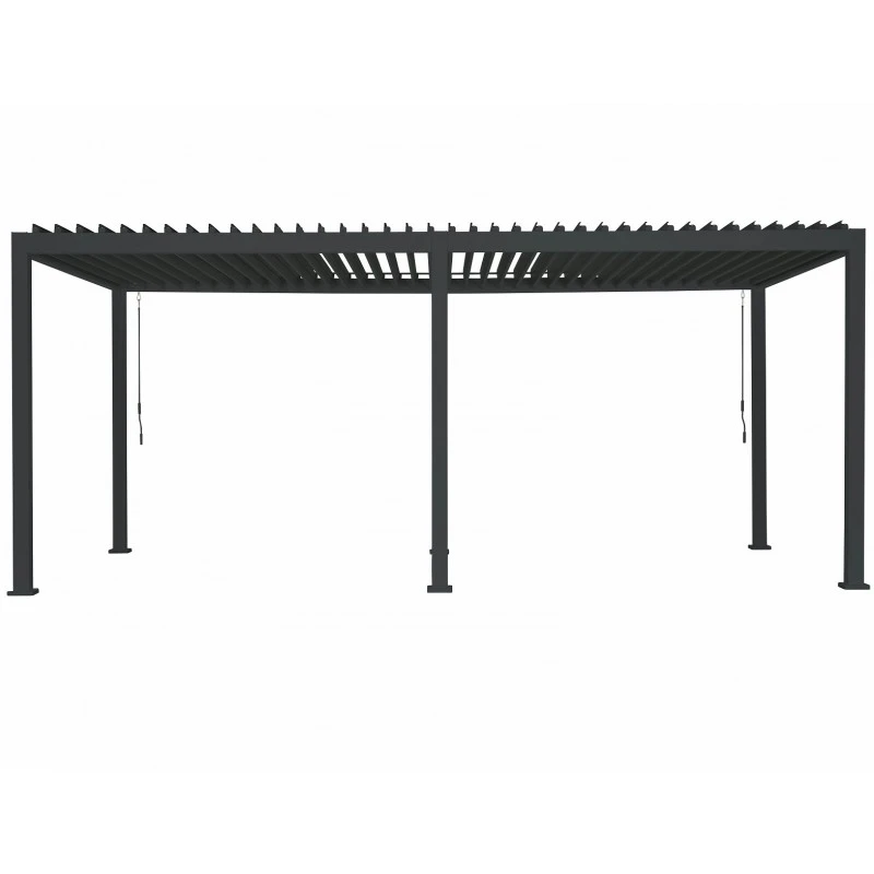Pergola Bioclimatique Autoportante En Alu Anthracite 3x6m Ombrea 4 Pergola Bioclimatique Autoportante En Alu Anthracite 3x6m Ombrea – Image 4