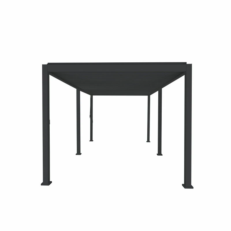 Pergola Bioclimatique Autoportante En Alu Anthracite 3x6m Ombrea 5 Pergola Bioclimatique Autoportante En Alu Anthracite 3x6m Ombrea – Image 5