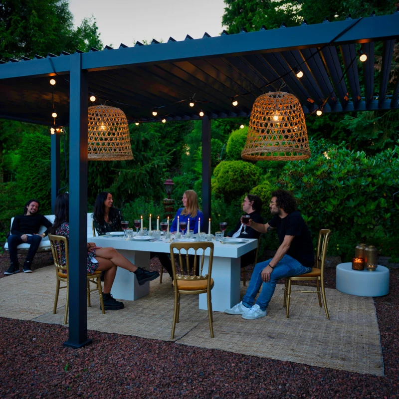 Pergola Bioclimatique Autoportante En Alu Anthracite 3x6m Ombrea 1 Pergola Bioclimatique Autoportante En Alu Anthracite 3x6m Ombrea