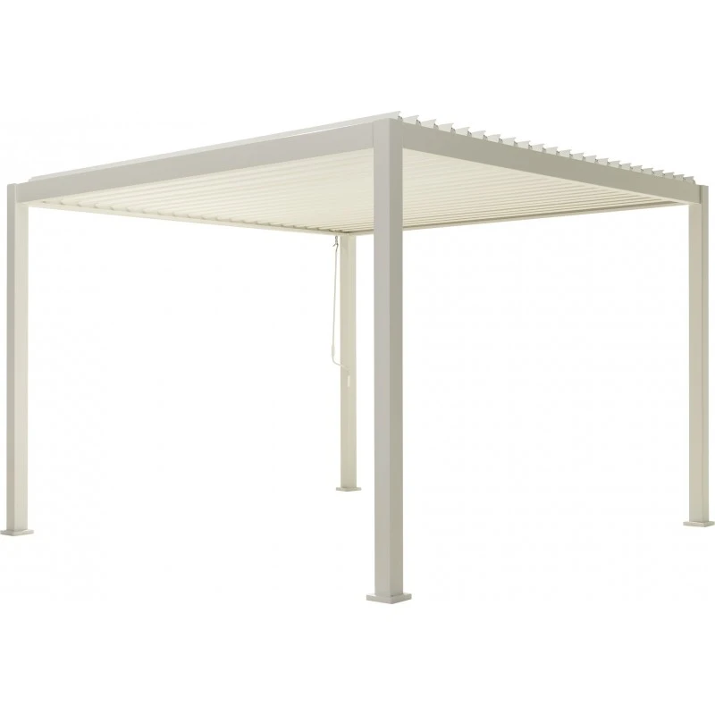 Pergola Bioclimatique Autoportante En Alu Blanc 3.6x3.6m Ombrea 3 Pergola Bioclimatique Autoportante En Alu Blanc 3.6x3.6m Ombrea – Image 3