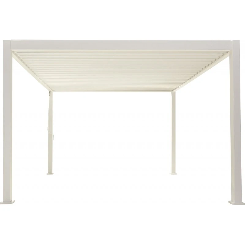 Pergola Bioclimatique Autoportante En Alu Blanc 3.6x3.6m Ombrea 4 Pergola Bioclimatique Autoportante En Alu Blanc 3.6x3.6m Ombrea – Image 4