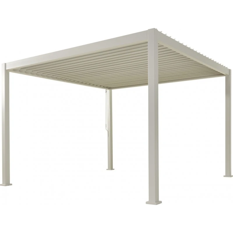 Pergola Bioclimatique Autoportante En Alu Blanc 3.6x3.6m Ombrea 6 Pergola Bioclimatique Autoportante En Alu Blanc 3.6x3.6m Ombrea – Image 6