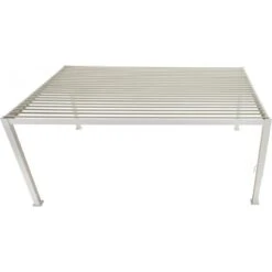 Pergola Bioclimatique Ombréa Autoportante 3x4M - Blanc - S1 -Mobilier De Jardin pergola bioclimatique autoportante en alu blanc 3x4m ombrea 3