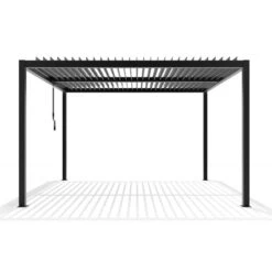Pergola Bioclimatique Autoportante En Aluminium Anthracite 4x4m - X-METAL -Mobilier De Jardin pergola bioclimatique autoportante en aluminium anthracite 4x4m x metal 3