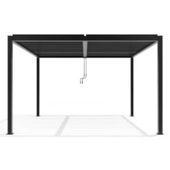 Pergola Bioclimatique Autoportante En Aluminium Anthracite 4x4m - X-METAL -Mobilier De Jardin pergola bioclimatique autoportante en aluminium anthracite 4x4m x metal 4