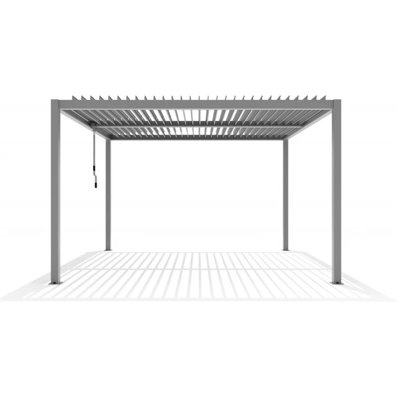 Pergola Bioclimatique Autoportante En Aluminium Gris Clair 4x4m - X-METAL 5 Pergola Bioclimatique Autoportante En Aluminium Gris Clair 4x4m - X-METAL – Image 5