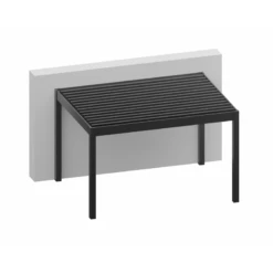 Pergola Bioclimatique En Aluminium Gris Anthracite 400x300cm Avec Lames Grises APOLO - GardenGate