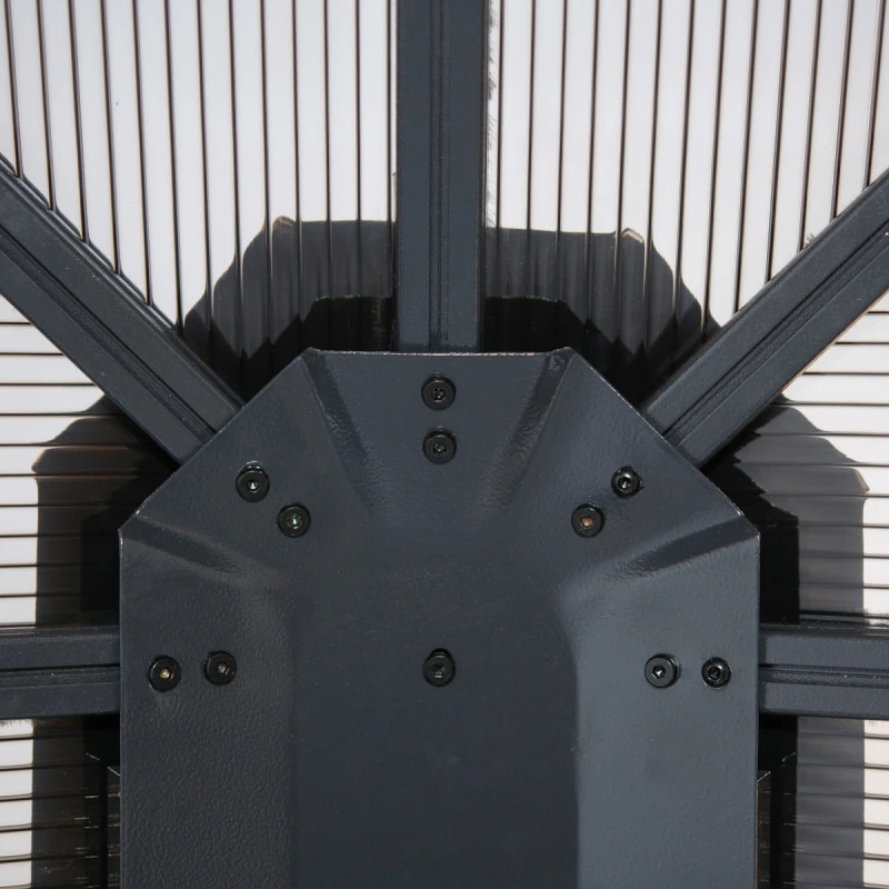 Pergola De Jardin Savino 423x363cm En Aluminium Anthracite Et Polycarbonate 8mm – SOJAG 2 Pergola De Jardin Savino 423x363cm En Aluminium Anthracite Et Polycarbonate 8mm – SOJAG – Image 2