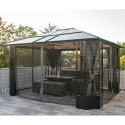 Pergola De Jardin Savino 423x363cm En Aluminium Anthracite Et Polycarbonate 8mm – SOJAG 9 Pergola De Jardin Savino 423x363cm En Aluminium Anthracite Et Polycarbonate 8mm – SOJAG -Mobilier De Jardin pergola de jardin savino en aluminium anthracite et polycarbonate 8mm sojag 3