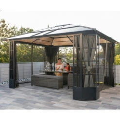 Pergola De Jardin Savino 423x363cm En Aluminium Anthracite Et Polycarbonate 8mm – SOJAG 10 Pergola De Jardin Savino 423x363cm En Aluminium Anthracite Et Polycarbonate 8mm – SOJAG -Mobilier De Jardin pergola de jardin savino en aluminium anthracite et polycarbonate 8mm sojag 4