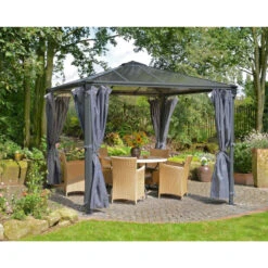 Pergola En Aluminium Et Polycarbonate 295x295cm Palermo™ 3000 - Canopia -Mobilier De Jardin pergola en aluminium et polycarbonate 295x295cm palermo 3000 canopia 5