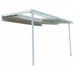 Pergola En Aluminium Thermolaqué Et Polycarbonate Blanc 360x300cm - ODESSA - Couleurs Du Monde -Mobilier De Jardin pergola en aluminium thermolaque et polycarbonate blanc 360x300cm odessa couleurs du monde 3