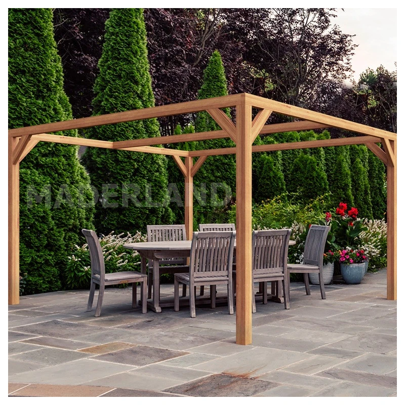 Pergola En Bois Lamellé-collé 400x400cm Tarragona – Maderland 1 Pergola En Bois Lamellé-collé 400x400cm Tarragona – Maderland