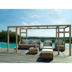 Pergola En Bois Lamellé-collé 600x300cm Granada – Maderland