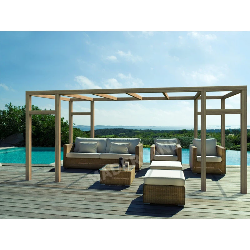Pergola En Bois Lamellé-collé 600x300cm Granada – Maderland 1 Pergola En Bois Lamellé-collé 600x300cm Granada – Maderland