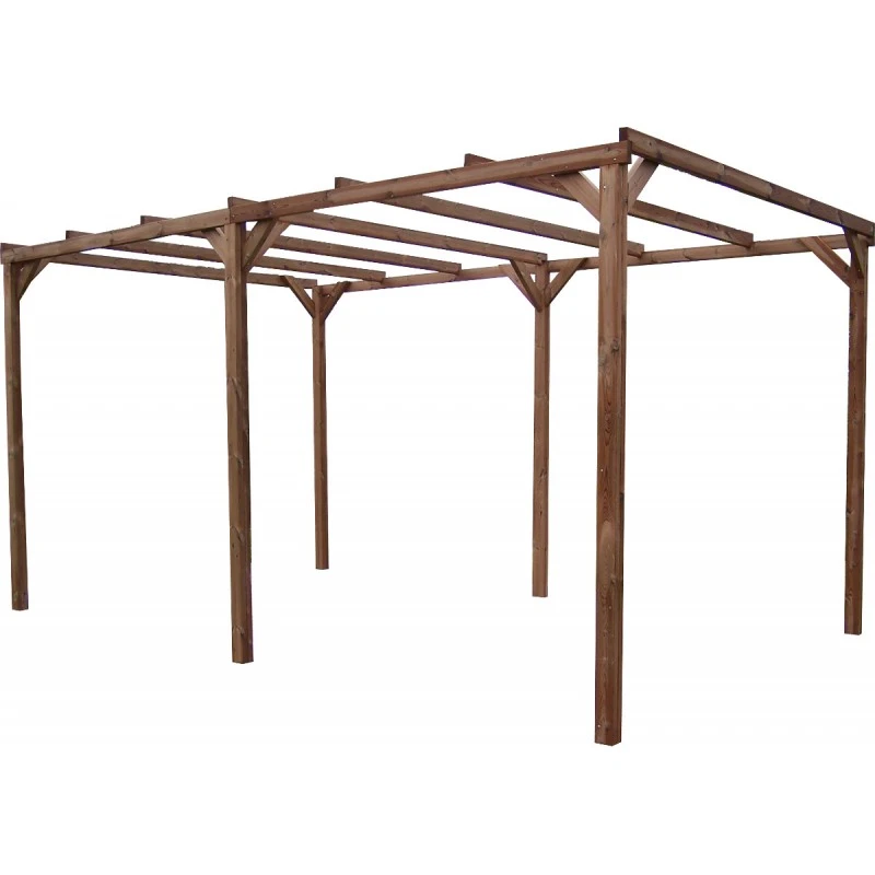 Pergola THONON 14,80m² En Bois Thermo Chauffé Sans Couverture – HABRITA 2 Pergola THONON 14,80m² En Bois Thermo Chauffé Sans Couverture – HABRITA – Image 2