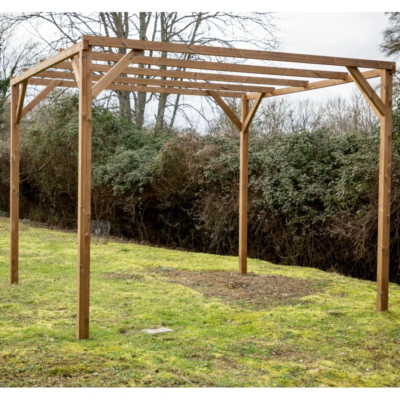 Pergola THONON 8,88m² En Bois Thermo Chauffé Sans Couverture HABRITA 5 Pergola THONON 8,88m² En Bois Thermo Chauffé Sans Couverture HABRITA – Image 5