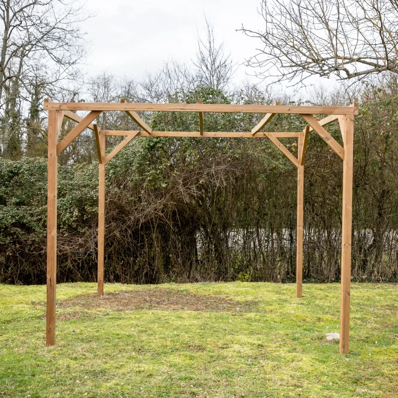 Pergola THONON 8,88m² En Bois Thermo Chauffé Sans Couverture HABRITA 6 Pergola THONON 8,88m² En Bois Thermo Chauffé Sans Couverture HABRITA – Image 6