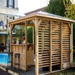 Pool House Blueterm 12,32m² Bois Thermo Chauffé + Comptoirs HABRITA 9 Pool House Blueterm 12,32m² Bois Thermo Chauffé + Comptoirs HABRITA -Mobilier De Jardin pool house blueterm 1232m bois thermo chauffe comptoirs habrita 3
