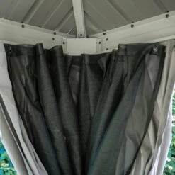 Rideaux Occultants En Polyester Champagne Pour Pergola Messina 12x16 - SOJAG -Mobilier De Jardin rideaux occultants en polyester champagne pour pergola messina 12x16 sojag 1 4