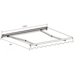 Store Banne Manuel 295x200cm EASY Toile Polyester Beige - X-METAL -Mobilier De Jardin store banne manuel 295x200cm easy toile polyester beige x metal 2