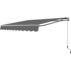 Store Banne Manuel 295x200cm EASY Toile Polyester Grise - X-METAL -Mobilier De Jardin store banne manuel 295x200cm easy toile polyester grise x metal 5