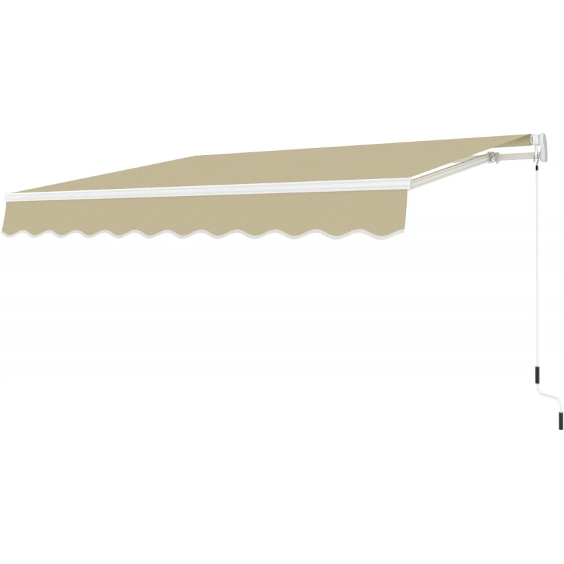 Store Banne Manuel 350x250cm EASY Toile Polyester Beige - X-METAL 1 Store Banne Manuel 350x250cm EASY Toile Polyester Beige - X-METAL