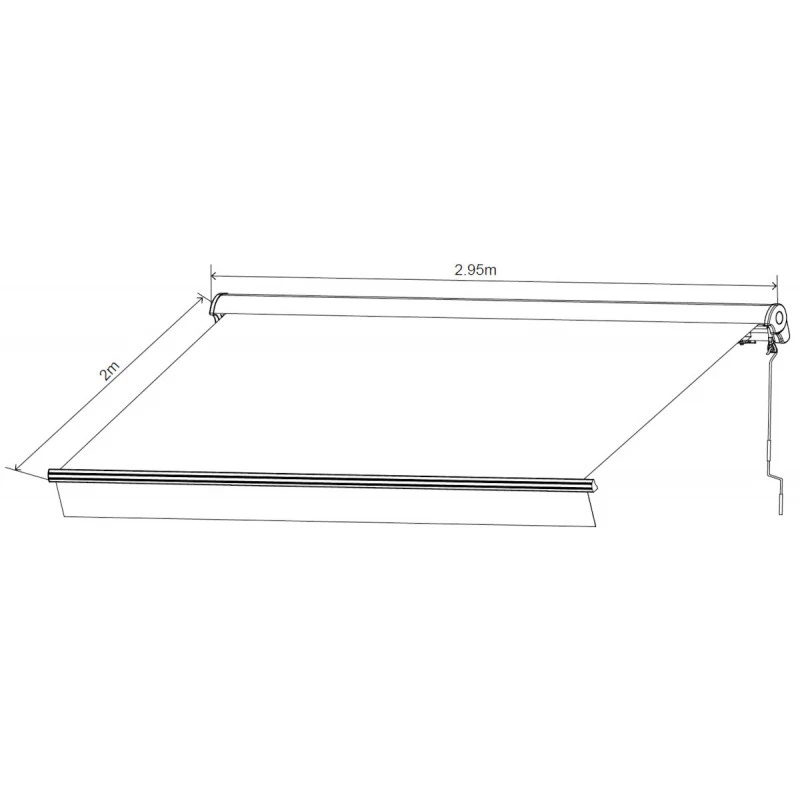 Store Banne Motorisé 295x200cm DECO Toile Polyester Beige - X-METAL 2 Store Banne Motorisé 295x200cm DECO Toile Polyester Beige - X-METAL – Image 2