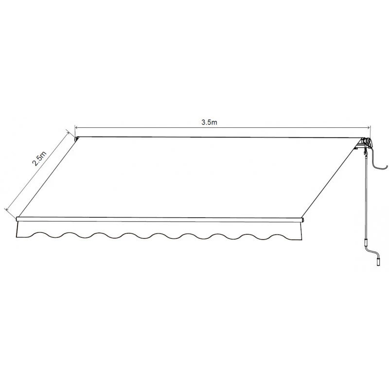 Store Banne Motorisé 350x250cm EASY Toile Polyester Grise - X-METAL 3 Store Banne Motorisé 350x250cm EASY Toile Polyester Grise - X-METAL – Image 3
