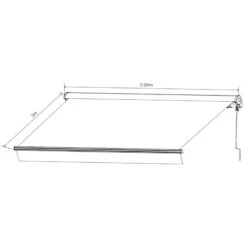 Store Banne Motorisé 395x300cm DECO Toile Polyester Grise - X-METAL 8 Store Banne Motorisé 395x300cm DECO Toile Polyester Grise - X-METAL -Mobilier De Jardin store banne motorise 395x300cm deco toile polyester grise x metal 2