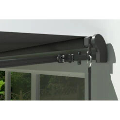 Store Banne Motorisé 395x300cm EASY Toile Polyester Grise - X-METAL -Mobilier De Jardin store banne motorise 395x300cm easy toile polyester grise x metal 3