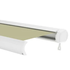 Store Banne Motorisé 400x300cm LUXO Toile Polyester Beige - X-METAL -Mobilier De Jardin store banne motorise 400x300cm luxo toile polyester beige x metal 5