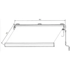 Store Banne Motorisé 400x300cm LUXO Toile Polyester Grise - X-METAL -Mobilier De Jardin store banne motorise 400x300cm luxo toile polyester grise x metal 2