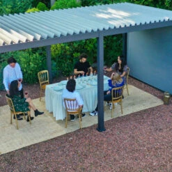 Store Latéral Anthracite 300cm Pour Pergola Bioclimatique En Alu Ombrea -Mobilier De Jardin store lateral anthracite 300cm pour pergola bioclimatique en alu ombrea 2