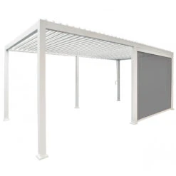 Store Latéral Blanc 300cm Pour Pergola Bioclimatique En Alu Ombrea -Mobilier De Jardin store lateral blanc 300cm pour pergola bioclimatique en alu ombrea 3