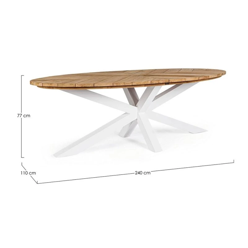 Table De Jardin 10 Places PALMDALE Blanc 2 Table De Jardin 10 Places PALMDALE Blanc – Image 2