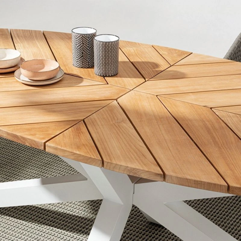 Table De Jardin 10 Places PALMDALE Blanc 5 Table De Jardin 10 Places PALMDALE Blanc – Image 5