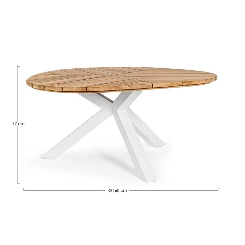 Table De Jardin 8 Places PALMDALE Blanc 2 Table De Jardin 8 Places PALMDALE Blanc – Image 2