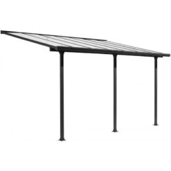 Toit De Terrasse 15,38m² Aluminium Anthracite Et Polycarbonate Habrita -Mobilier De Jardin toit de terrasse 1538m aluminium anthracite et polycarbonate habrita 3