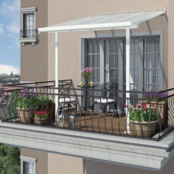 Toit De Terrasse 224x224cm En Aluminium Blanc Et Polycarbonate 6mm SIERRA - Canopia By Palram 10 Toit De Terrasse 224x224cm En Aluminium Blanc Et Polycarbonate 6mm SIERRA - Canopia By Palram -Mobilier De Jardin toit de terrasse 224x224cm en aluminium blanc et polycarbonate 6mm sierra palram 4