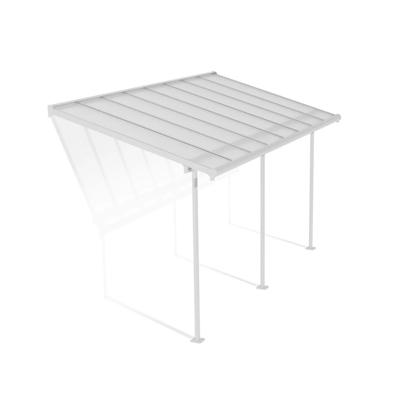 Toit De Terrasse 224x448cm En Aluminium Blanc Et Polycarbonate 6mm SIERRA - Canopia By Palram 2 Toit De Terrasse 224x448cm En Aluminium Blanc Et Polycarbonate 6mm SIERRA - Canopia By Palram – Image 2