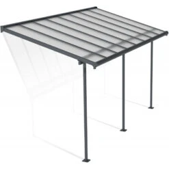 Toit De Terrasse 224x448cm En Aluminium Gris Et Polycarbonate 6mm SIERRA - Canopia By Palram