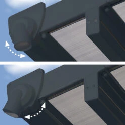 Toit De Terrasse 300x915cm En Aluminium Gris Et Polycarbonate 8mm FERIA - Canopia By Palram -Mobilier De Jardin toit de terrasse 300x915cm en aluminium gris et polycarbonate 8mm feria palram 5